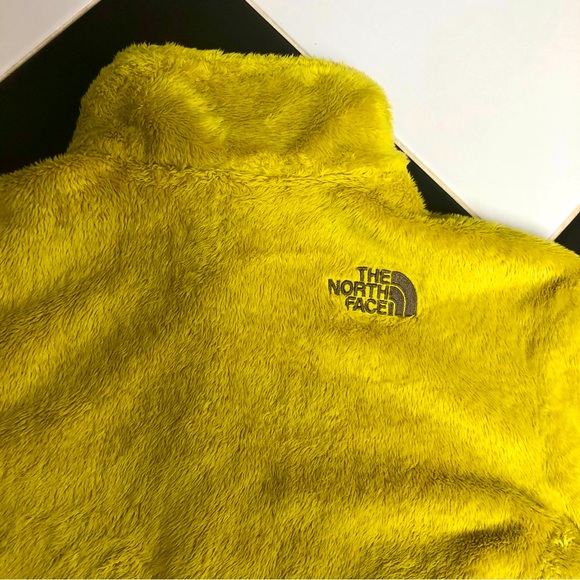 The North Face Osito Furry Zip Up Shell Jacket Chartreuse Outerwear Lemon Lime - Picture 9 of 13